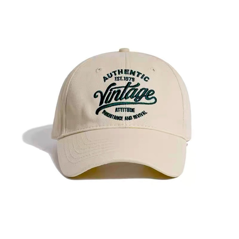 Beige Vintage Embroidered Cap 1979